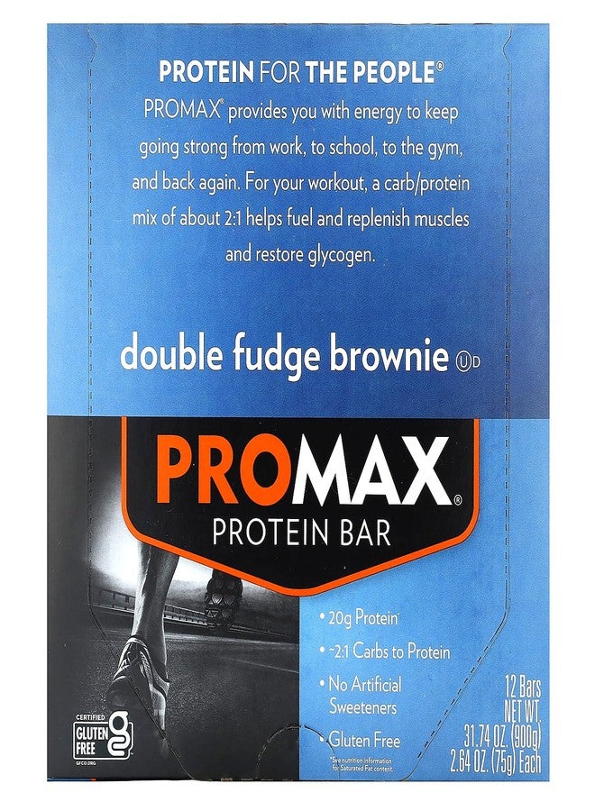 Promax Energy Bar Double Fudge Brownie - 12 Bars - Image 1